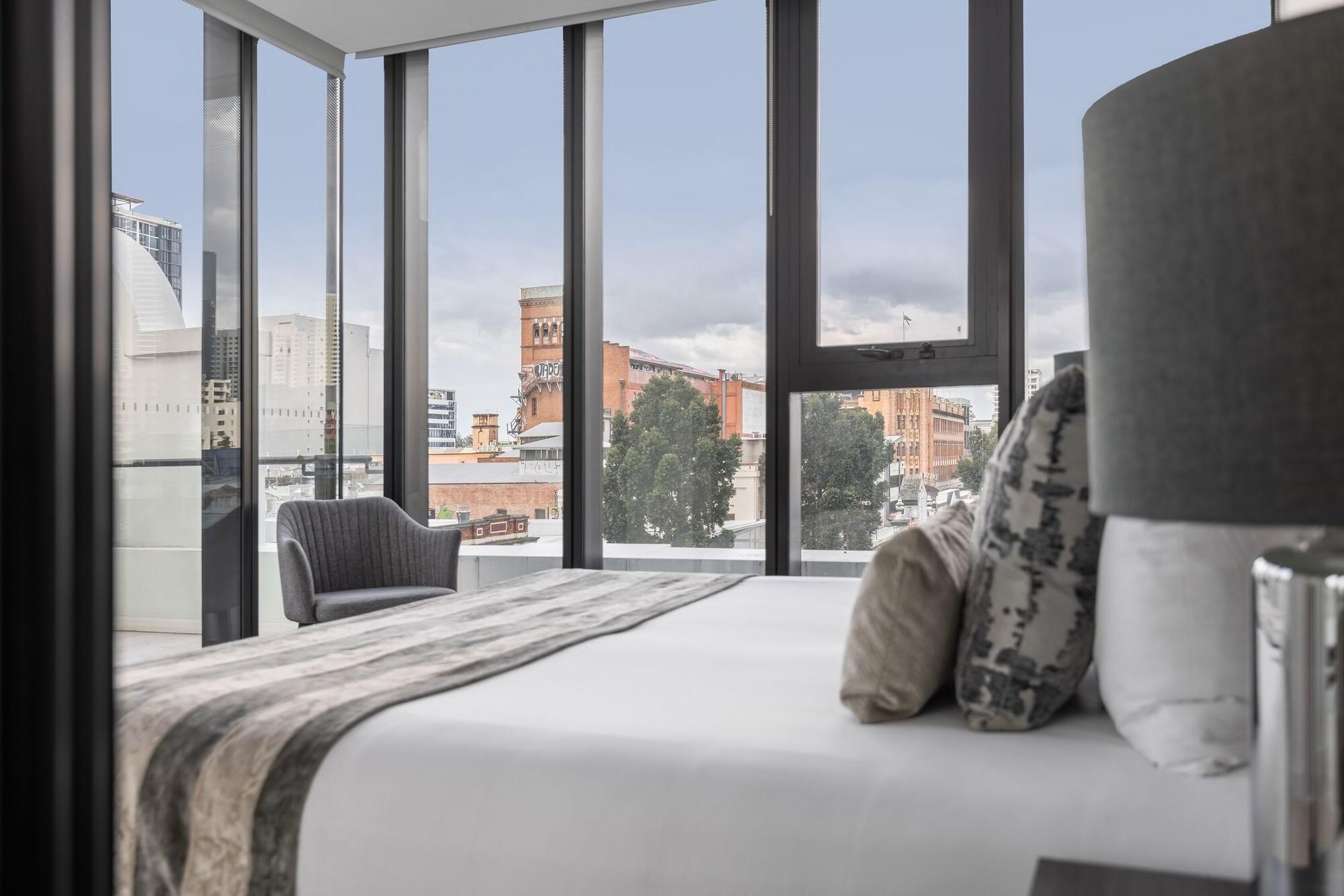 Fv 브리즈번 바이 페퍼스 아파트 호텔 외부 사진 The bedroom of a typical apartment